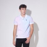 P1MT231TP040BL   70TH PLAYBOY เสื้อโปโลแขนสั้น พิมพ์ลายทั้งตัว อกซ้ายปักโลโก้ - Image 3