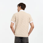 10PB PB DELUXE เสื้อโปโลแขนสั้น พิมพ์ลาย PB ทั้งตัว อกหน้าซ้ายปักหัวกระต่าย - Image 3