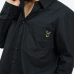 11PB GOLD TO NIGHT เสื้อเชิ้ตแขนยาว อกหน้าซ้ายขวาแต่งกระเป๋าปะ พร้อมปักหัวกระต่าย - Image 3