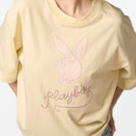 02PB GARDEN KISSED เสื้อยืดคอกลมแขนสั้น พิมพ์โลโก้ที่กลางอกด้านหน้า - Image 3